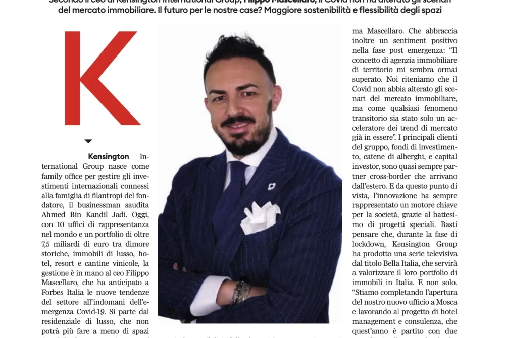 INTERVISTA A FORBES MAGAZINE DEL NOSTRO CEO FILIPPO MASCELLARO